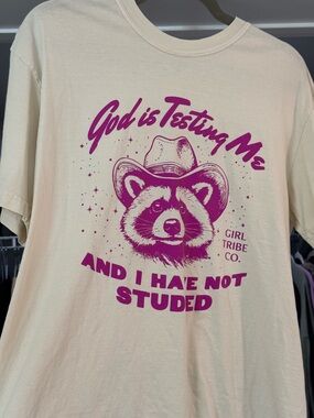 “God Is Testing Me And I Have Not Studied” Graphic Tee